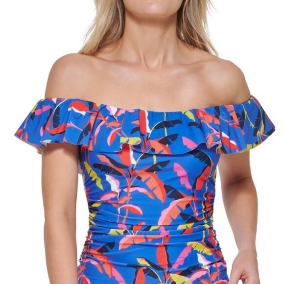 Tommy Hilfiger Vibrant Off-Shoulder Ruffle Tankini Size XXL - Picture 14 of 14